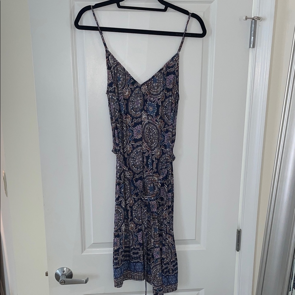 Molly Bracken Navy Paisley Strap Dress